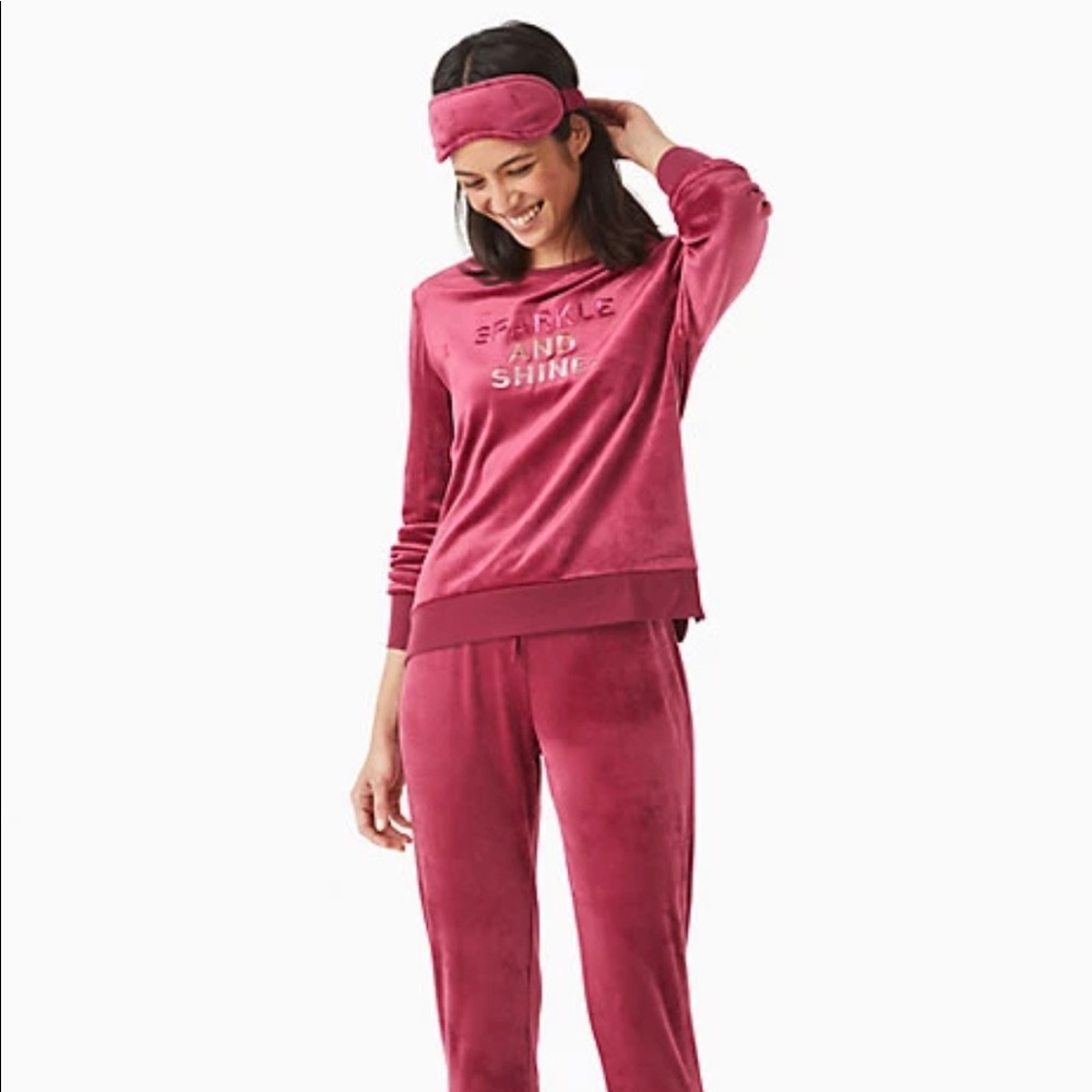 Velour Maraschino Pajama Set